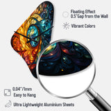 Colorful Indian Art Mystic Rangoli III - Asymmetric Metal Wall Clock