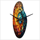 Colorful Indian Art Mystic Rangoli III - Asymmetric Metal Wall Clock