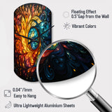 Colorful Indian Art Mystic Rangoli III - Asymmetric Metal Wall Clock