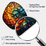 Colorful Indian Art Mystic Rangoli III - Asymmetric Metal Wall Clock