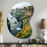 Ireland Cliffs Of Moher I - Asymmetric Metal Wall Clock