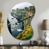 Ireland Cliffs Of Moher I - Asymmetric Metal Wall Clock