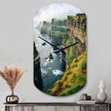 Ireland Cliffs Of Moher I - Asymmetric Metal Wall Clock