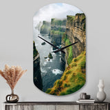 Ireland Cliffs Of Moher I - Asymmetric Metal Wall Clock