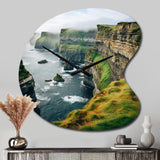 Ireland Cliffs Of Moher I - Asymmetric Metal Wall Clock