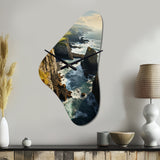 Ireland Dingle Peninsula Clif II - Asymmetric Metal Wall Clock