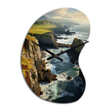 Ireland Dingle Peninsula Clif II - Asymmetric Metal Wall Clock