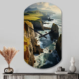 Ireland Dingle Peninsula Clif II - Asymmetric Metal Wall Clock
