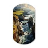 Ireland Dingle Peninsula Clif II - Asymmetric Metal Wall Clock