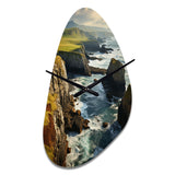 Ireland Dingle Peninsula Clif II - Asymmetric Metal Wall Clock