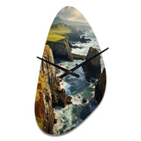 Ireland Dingle Peninsula Clif II - Asymmetric Metal Wall Clock