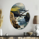 Ireland Dingle Peninsula Clif II - Asymmetric Metal Wall Clock