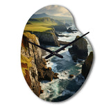 Ireland Dingle Peninsula Clif II - Asymmetric Metal Wall Clock