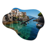 Italy Amalfi Coast Charms - Asymmetric Metal Wall Clock