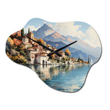 Italy Lake Como - Asymmetric Metal Wall Clock