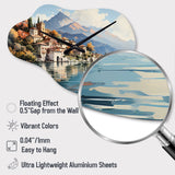 Italy Lake Como - Asymmetric Metal Wall Clock