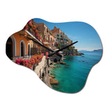 Italy Mediterranean Charms - Asymmetric Metal Wall Clock