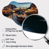 Italy Rialto Bridge Ponte II - Asymmetric Metal Wall Clock