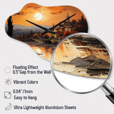 Italy Tuscan Sunsets I - Asymmetric Metal Wall Clock