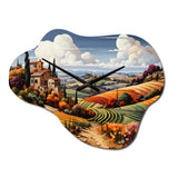 Italy Tuscan Vineyards I - Asymmetric Metal Wall Clock