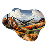 Italy Tuscan Vineyards I - Asymmetric Metal Wall Clock