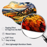 Italy Tuscan Vineyards V - Asymmetric Metal Wall Clock