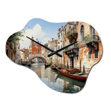 Italy Venetian Canals I - Asymmetric Metal Wall Clock