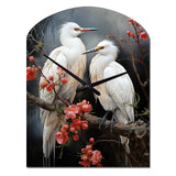 Japon Art Harmony Of Crane I - Asymmetric Metal Wall Clock