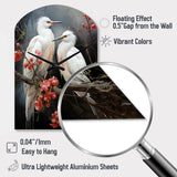 Japon Art Harmony Of Crane I - Asymmetric Metal Wall Clock