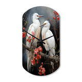 Japon Art Harmony Of Crane I - Asymmetric Metal Wall Clock
