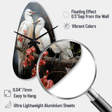 Japon Art Harmony Of Crane I - Asymmetric Metal Wall Clock