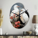 Japon Art Harmony Of Crane I - Asymmetric Metal Wall Clock