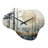 Japon Art Serene Zen Minimalism I - Asymmetric Metal Wall Clock
