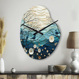 Japon Art Serene Zen Minimalism IV - Asymmetric Metal Wall Clock