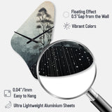 Japon Art Serene Zen Minimalism III - Asymmetric Metal Wall Clock
