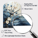 Japon Art Blue Serene Zen Minimalism Landscape II - Asymmetric Metal Wall Clock