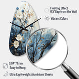 Japon Art Blue Serene Zen Minimalism Landscape II - Asymmetric Metal Wall Clock