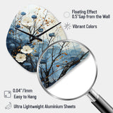 Japon Art Blue Serene Zen Minimalism Landscape II - Asymmetric Metal Wall Clock