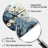 Japon Art Blue Serene Zen Minimalism Landscape II - Asymmetric Metal Wall Clock
