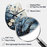 Japon Art Blue Serene Zen Minimalism Landscape II - Asymmetric Metal Wall Clock