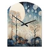 Japon Art Blue Serene Zen Minimalism Landscape III - Asymmetric Metal Wall Clock