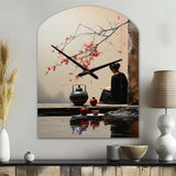 Japon Art Tea Ceremony II - Asymmetric Metal Wall Clock