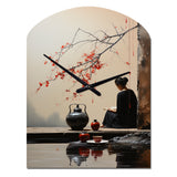 Japon Art Tea Ceremony II - Asymmetric Metal Wall Clock