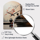 Japon Art Tea Ceremony II - Asymmetric Metal Wall Clock