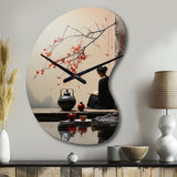 Japon Art Tea Ceremony II - Asymmetric Metal Wall Clock