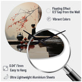 Japon Art Tea Ceremony II - Asymmetric Metal Wall Clock