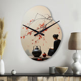 Japon Art Tea Ceremony II - Asymmetric Metal Wall Clock