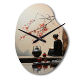 Japon Art Tea Ceremony II - Asymmetric Metal Wall Clock
