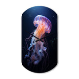 Ethereal Glow Jellyfish II - Asymmetric Metal Wall Clock