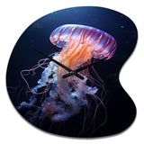 Ethereal Glow Jellyfish II - Asymmetric Metal Wall Clock